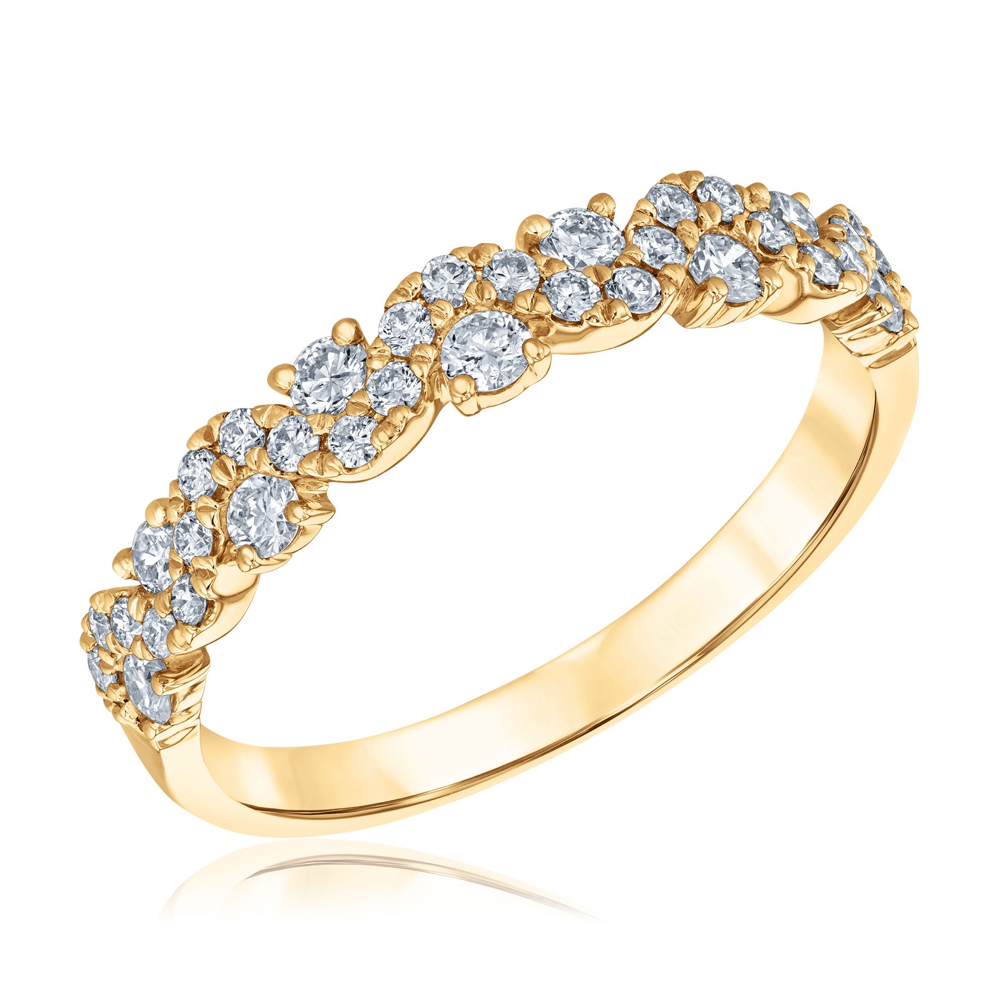 2ct Round Diamond Yellow Gold Plated Wedding Ring