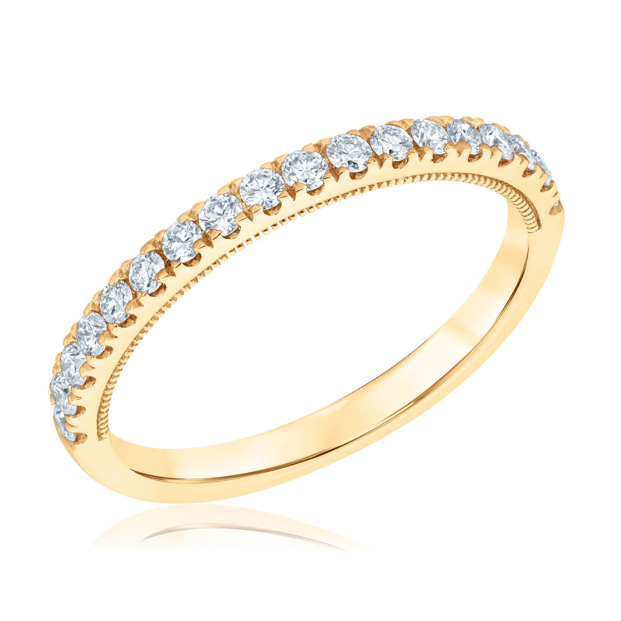 2crt Round Diamond Yellow Gold Plated Wedding Ring