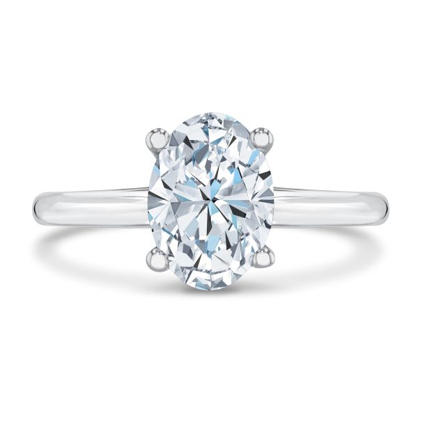 2ct Oval Lab Grown Diamond Engagement Ring