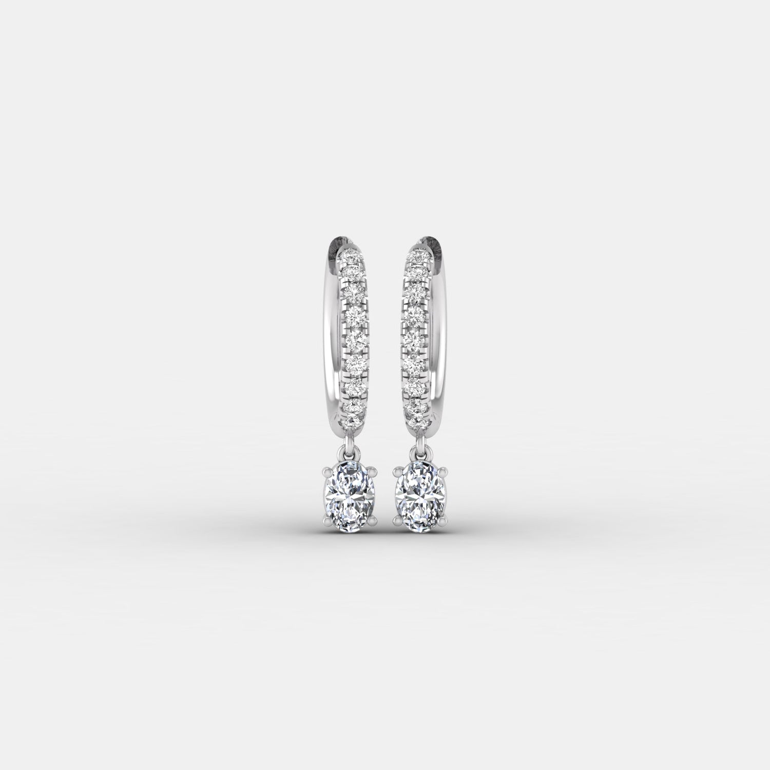 14k White Gold Lab-Grown Diamond Earrings 7/8 ct.