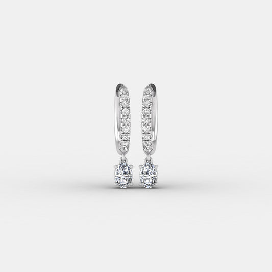 14k White Gold Lab-Grown Diamond Earrings 7/8 ct.