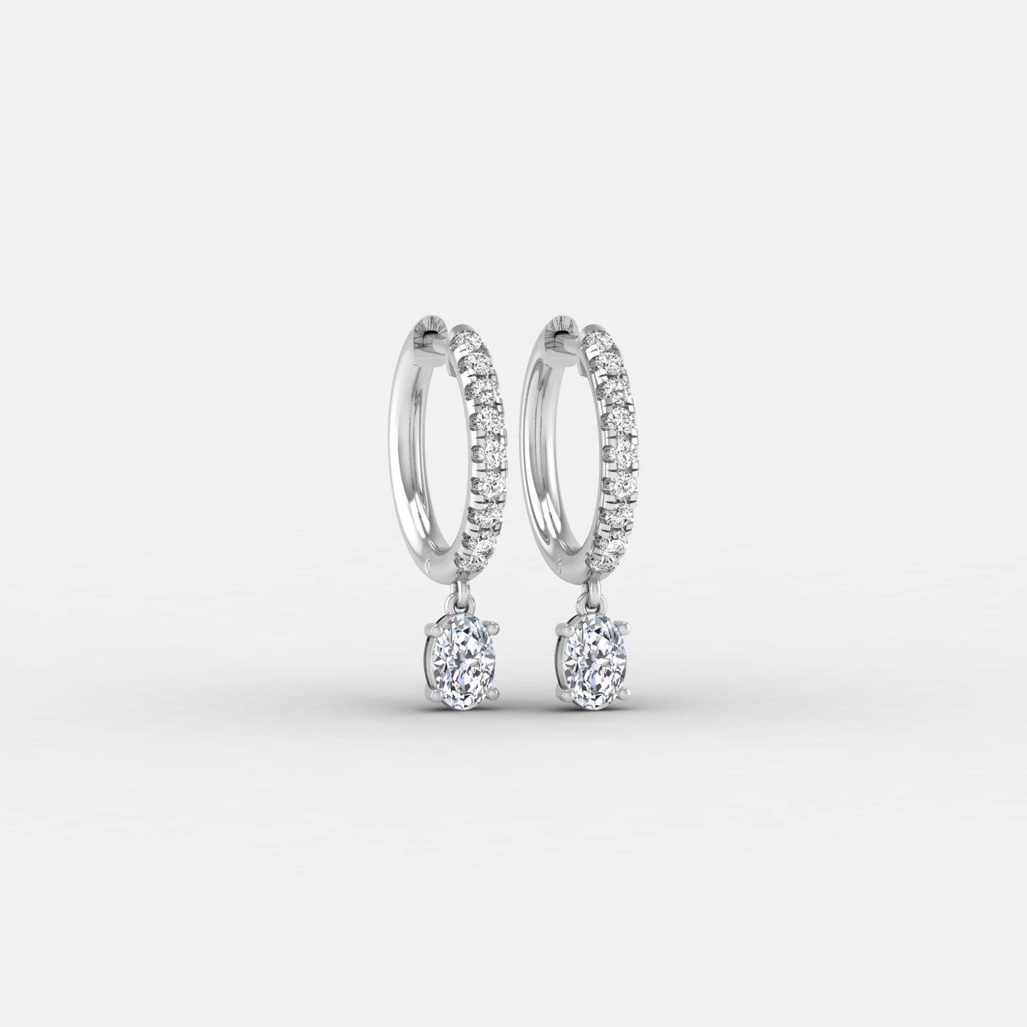 14k White Gold Lab-Grown Diamond Earrings 7/8 ct.