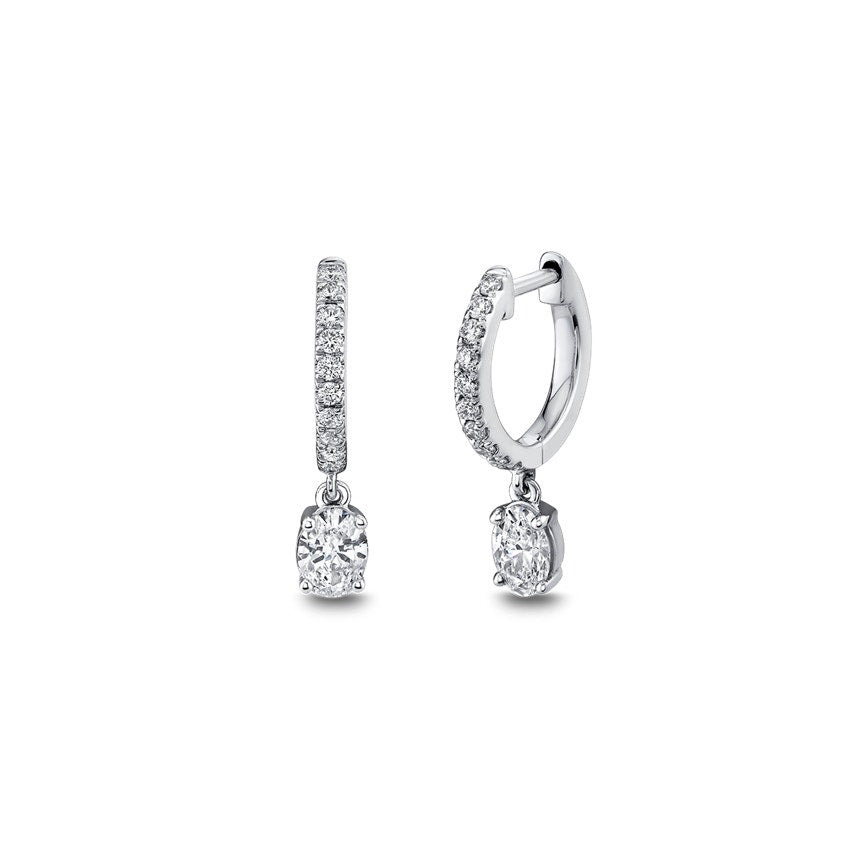 14k White Gold Lab-Grown Diamond Earrings 7/8 ct.