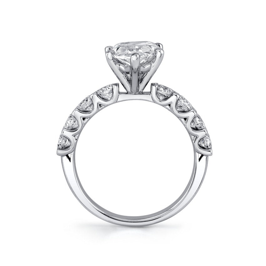 Lab Grown 3.25ct F VS1 Round Brilliant Cut Diamond Ring