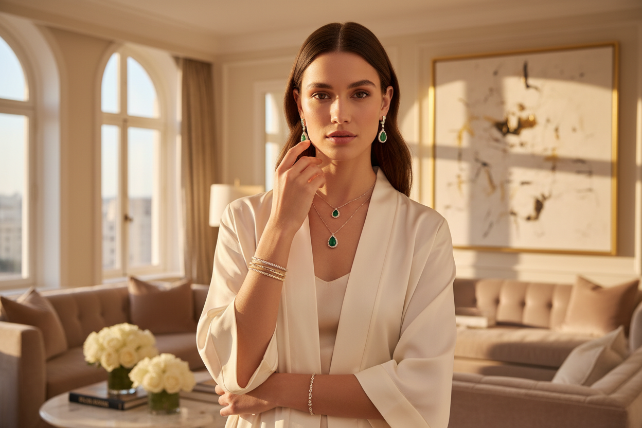 Girl Wearing Jewelry