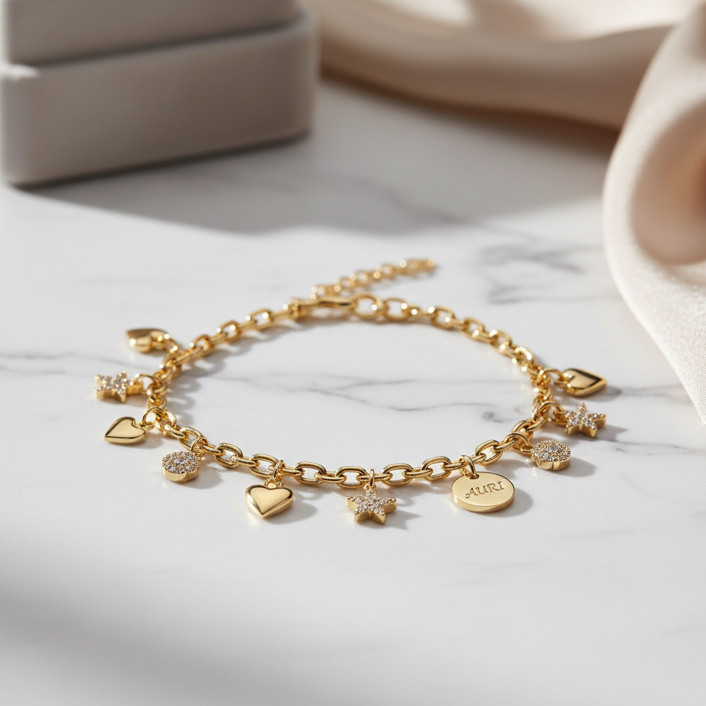 Gold Charm Bracelet