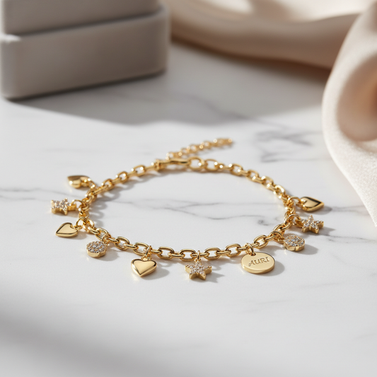Gold Charm Bracelet