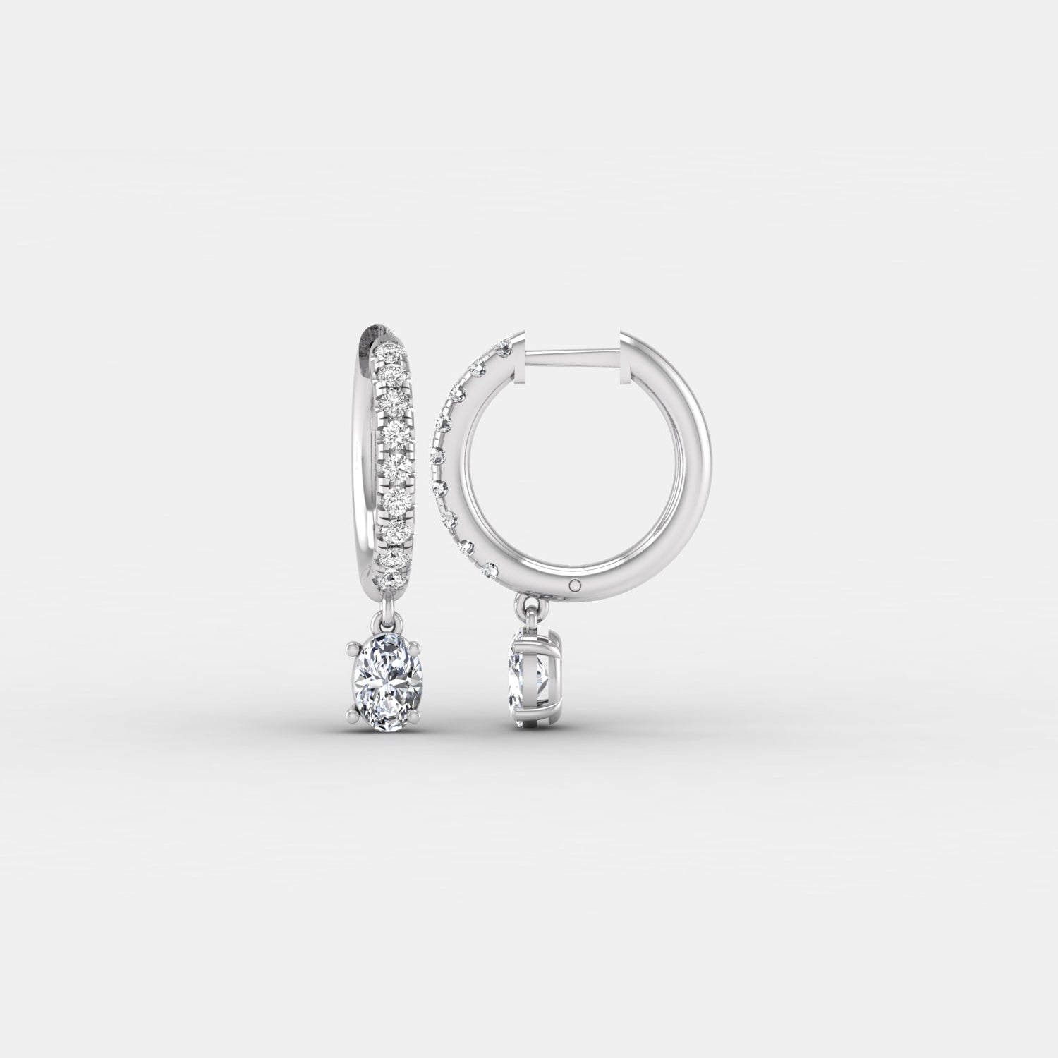 14k White Gold Lab-Grown Diamond Earrings 7/8 ct.